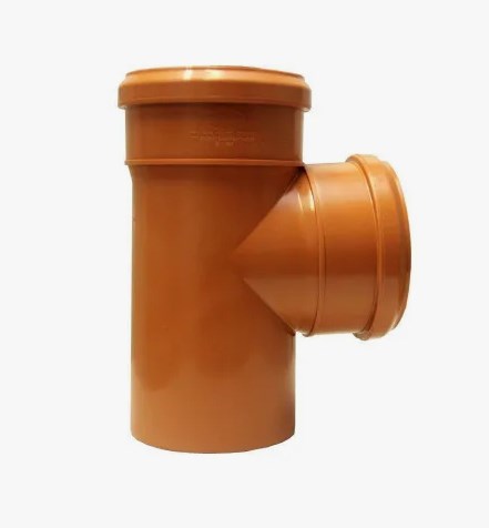 Тройник канализационный ПВХ 90 (D110-110) кирпич.
