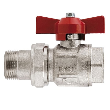 Кран шаровый 1/2 со сгоном (с американ.) ВН/НР (бабочка) (AR)SENA