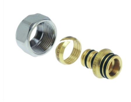 Фитинг кол-ый 20 (2.8) ) х 3/4 (Евроконус для подсоединения трубы сшитой, внутр. резьба) (TIM) (MFPN-E20(2.8))