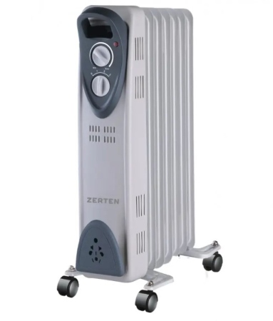 Радиатор масляный Zerten MRT-15, 7 секций, 1,5 кВт
