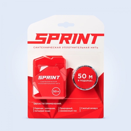 Нить сaнтех. Sprint 50м бокс + 50м катушка блистер