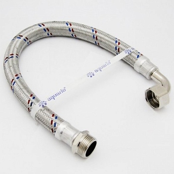 Подводка гибкая с углом F*M 600мм Акварио