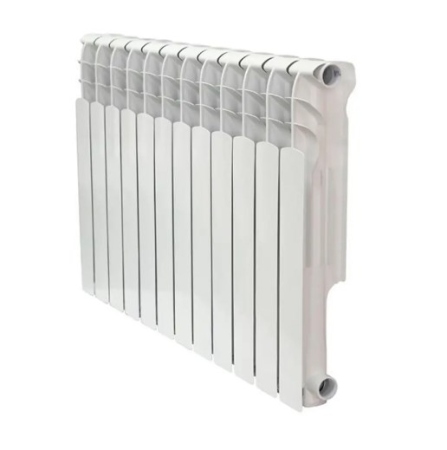 Радиатор алюм. АКВАПРОМ AL 500/100 A11 (белый прямоугольник) 12 секций (А11)