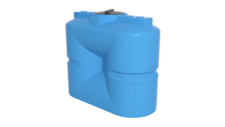Емкость S 500 литров с отводом цвет голубой