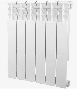 Радиатор алюм. FIRENZE AL 500/100 А11 (белый прямоугольник) 6 секций (А11)