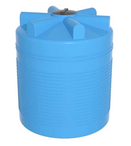 Емкость ЭВЛ 2000 литров без отводов (цвет голубой)