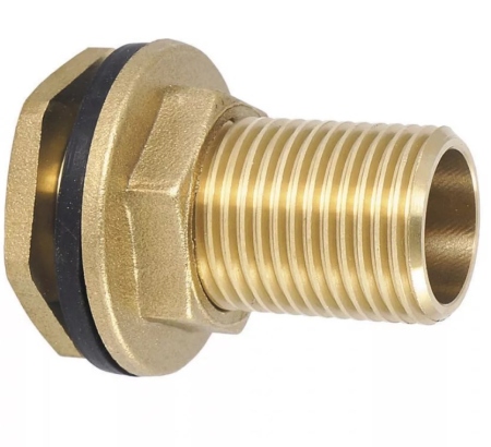 Врезка для бочки с контргайкой 1 1/4 наружная резьба TIM (SDF055)