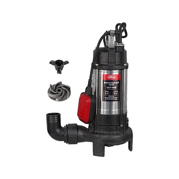 Насос JEMIX фекальный CUT-1100 с режущим ножом (до 265 л/мин, подъем до 8 м, 1,1 кВт, подключ. 2)