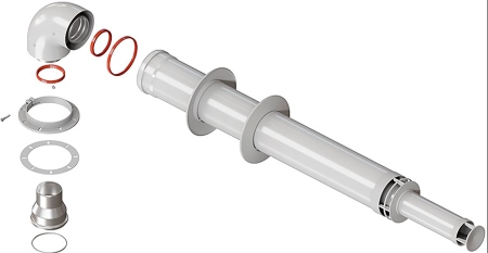 Комплект коаксиальный 60/100 L=750мм антилед (BG0035) (30840)
