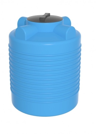 Емкость ЭВЛ 300 литров с отводами крышка 450мм  (цвет голубой)
