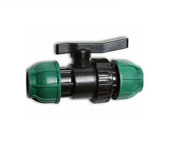 Кран шаровый для труб ПНД Ду 25 (синий)