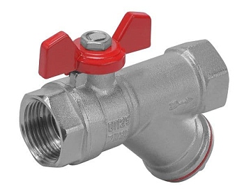 Кран шаровый с фильтром ВР (бабочка) 3/4(AR)(SENA)