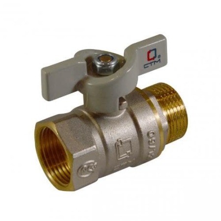 Кран шаровый ВН/НР 1 г/ш (бабочка) (САНТИМ)