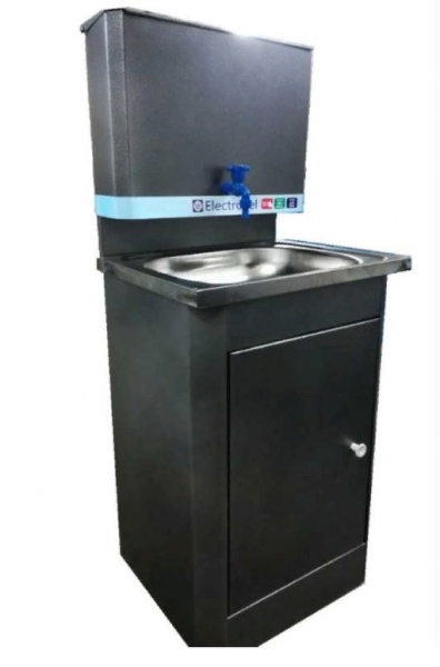 Умывальник ElectroVel УД-1 с ЭВН нерж. мойка Серебро (мет. кран) 20л