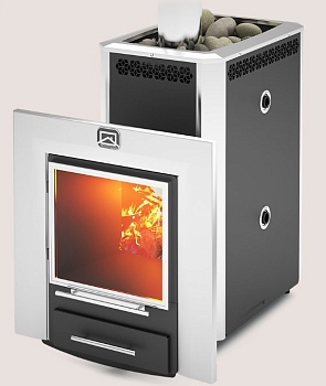 Печь ТеплоДар СИБИРЬ-20 ЛРК Панорама (без двери 16/обрамления) банная (ПБ1.37.000.00-01)