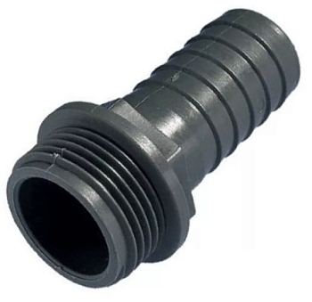 Штуцер под шланг с нар. рез. 1*25мм пластик