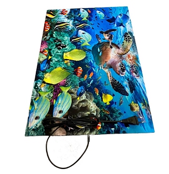 Коврик влагозащищенный с подогревом №2 (600*400) Черепаха