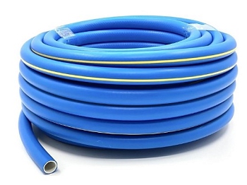 Шланг AQUA FORCE (Soft touch) СИНИЙ с желтой полосой 1 50м (6 атм, 19кг) (STB150)