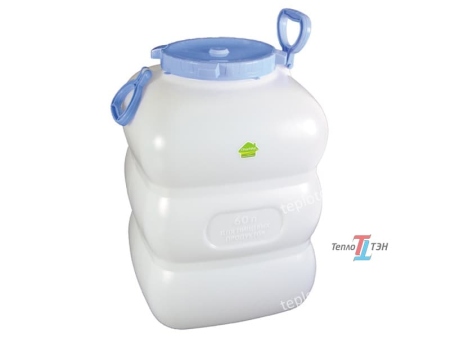 Фляга 60л с ручками бел/фиол