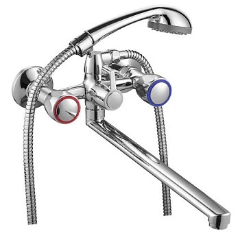 Смеситель для ванны 1/2 м/к, керамический дивертор ROEGEN (RR120C)