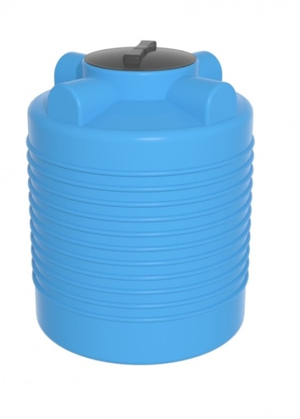 Емкость ЭВЛ 300 литров с отводами крышка 450мм  (цвет голубой)