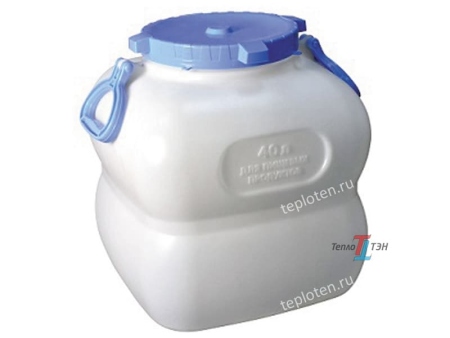 Фляга 40л с ручками бел/фиол