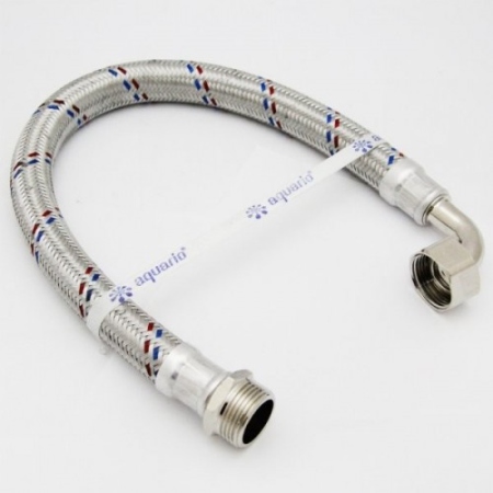 Подводка гибкая с углом F*M 600мм Акварио