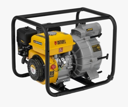 Мотопомпа бензиновая для грязной воды PX-80D7, 7 л.с., 3, 1300 л/мин, глуб. 8м, напор 30м Denzel (99206)