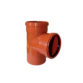 Тройник канализационный ПВХ 90 (D160-160) кирпич.