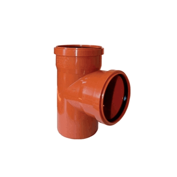 Тройник канализационный ПВХ 90 (D160-160) кирпич.