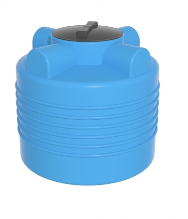 Емкость ЭВЛ 200 литров с  отводом (цвет голубой), 654*734 (диаметр 720, диаметр горла 450, фактический литраж 243)