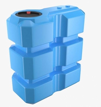 Емкость КН 1000 литров вертик. с отводами (цвет голубой)