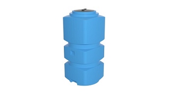 Емкость К 750 литров вертик. с отводом (цвет голубой)