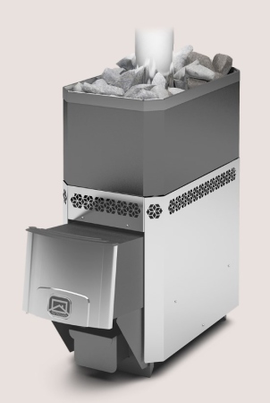 Печь банная ТеплоДар (каменка) дровяная РУСЬ-18 ЛНЗП Профи (10-18 м3, 820*335*790, d 115, масса камней 90 кг) (ПБ.15.000.00)