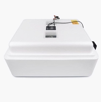 Инкубатор 77 яиц авт. поворот, цифр. терм. с гигрометром, принудит. вентил. 12В (63вг)