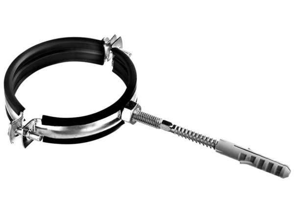 Хомут 2-1/2 (73-80мм) с дюбелем и шурупом