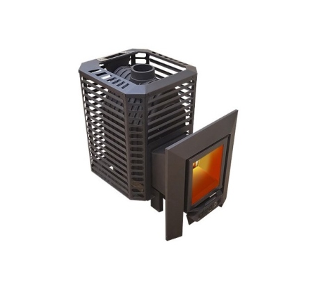 Печь банная Пегас 26 NEXT ДТ4 стекло сетка премиум, материал чугун