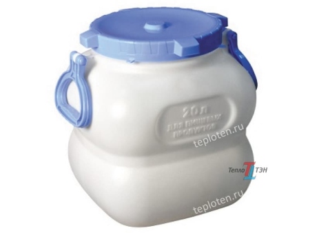 Фляга 20л с ручками бел/фиол