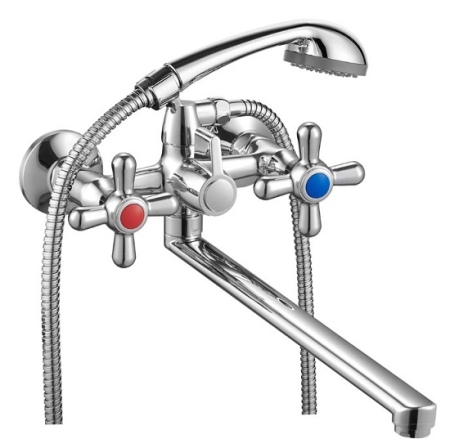 Смеситель для ванны 1/2 м/к, керамический дивертор ROEGEN (RP120C)